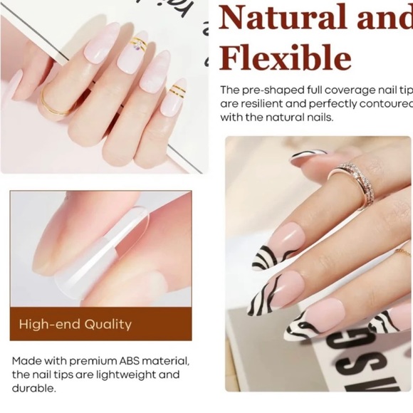 Nail Tips and Glue Gel Nail Kit- 15ml 4 In 1 Nail Gel - Picture 7 of 8